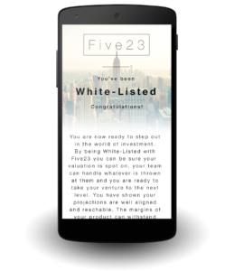 Five23 | Nexus 5 | Startup Valuation